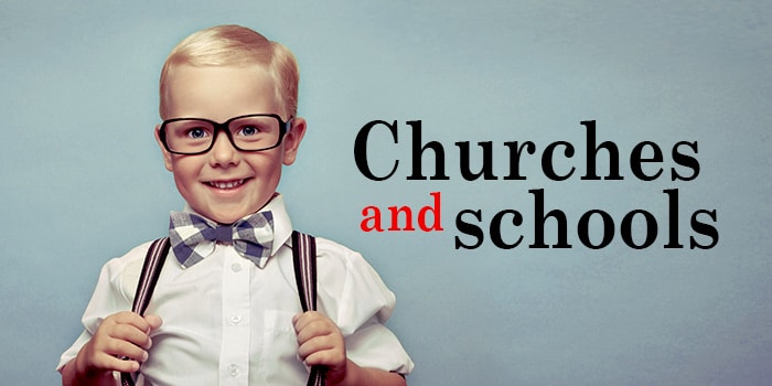 church and school slider