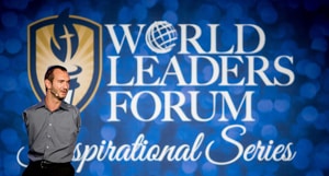 Nick Vujicic from Melbourne, Australia, speaks at Judson University in Elgin, Ill. (Judson University)