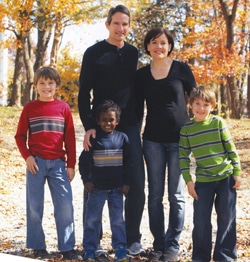 Todd and Carolyn Pridemore, with sons (from left) Josh, Titus and Andrew