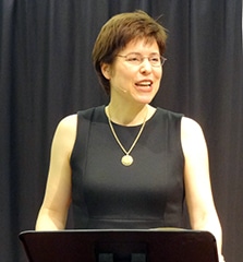 Melissa Rogers speaks to a meeting of the North American Baptist Fellowship in March. (Brian Kaylor/Word&Way)