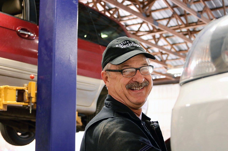 Car-care ministry volunteers have varying levels of mechanical experience, but all are welcome to help in the ministry. Photo courtesy of McEachern Memorial United Methodist Church.
