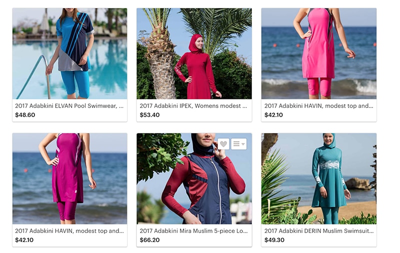 A variety of styles available from Adabkini. Screenshot