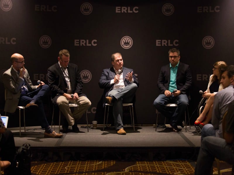 Andrew Walker of the Southern Baptist Convention’s Ethics and Religious Liberty Commission moderates a panel on LGBT issues at the 2017 ERLC conference. Photo courtesy of Kelly Hunter