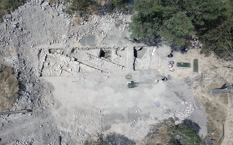 An aerial view of the excavation site in northern Israel. Photo by Zachary Wong