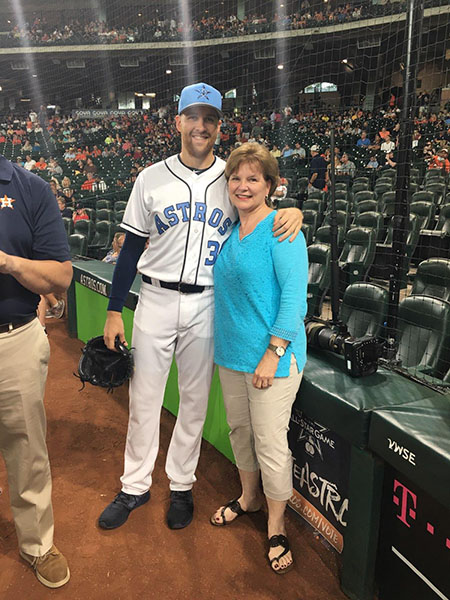 BP Collin McHugh with mom