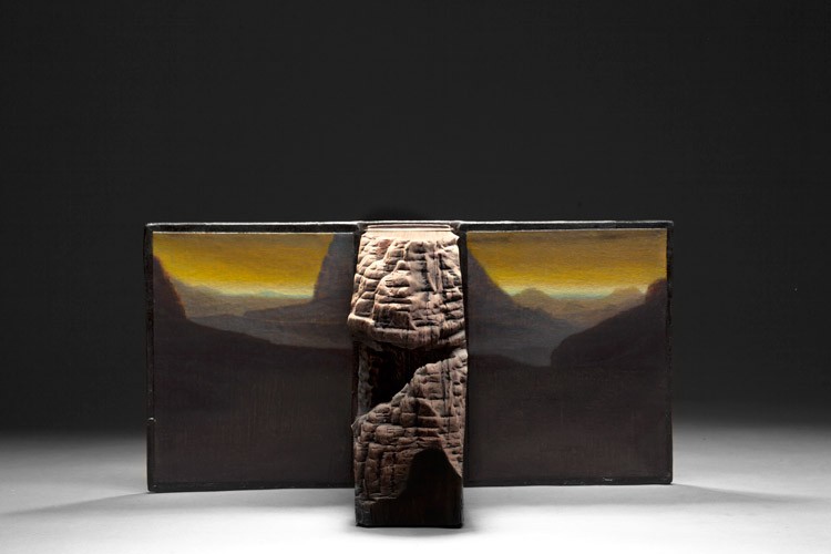 Guy Laramée, “The Holy Bible (The Arid Road to Freedom).” 2015. Photo by Alain Lefort. Courtesy of JHB Gallery, New York