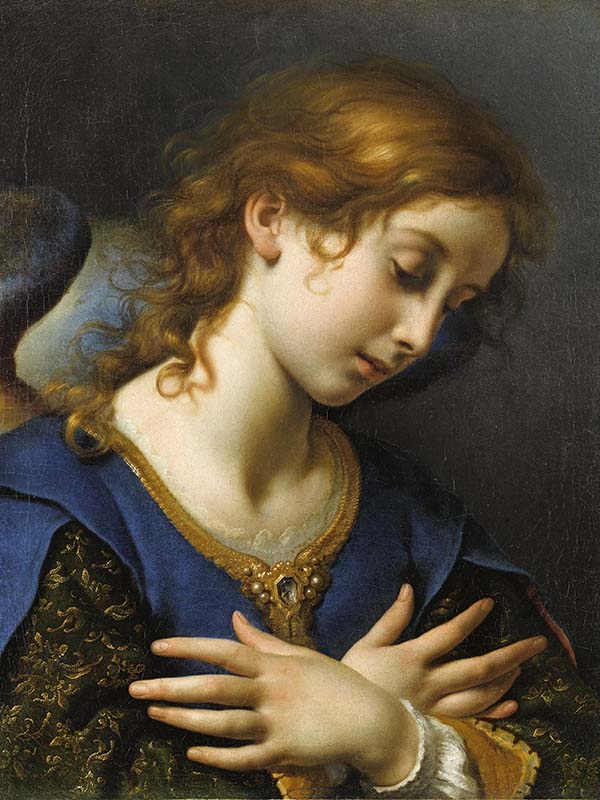 Carlo Dolci, Angel of the Annunciation, early 1650s. Oil on canvas. Musée du Louvre, Paris. © RMN-Grand Palais / Art Resource, NY. Photo by René-Gabriel Ojéda