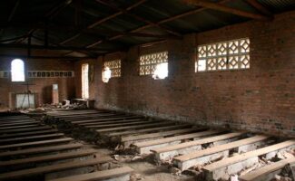 Pews in an empty church near Kigali, Rwanda. Photo by Scott Chacon/Creative Commons