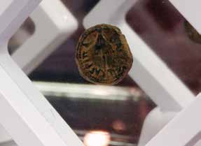 Bronze coin issued by Herod Agrippa I in 41/42 A.D. (Photo: Brian Kaylor)