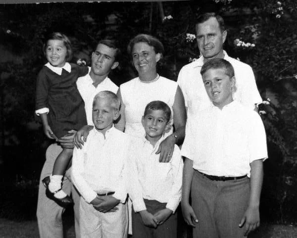 The Bush family in the early 1960s. Photo courtesy of Creative Commons