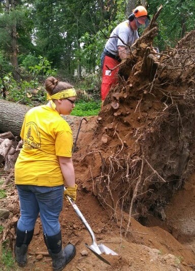 More than 300 disaster relief volunteers from 13 states are helping residents recover from tornado damage in Connecticut. Baptist Convention of New England photo