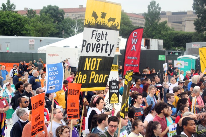 People attend the Poor People’s Campaign rally on the National Mall in Washington on June 23, 2018. RNS photo by Adelle M. Banks