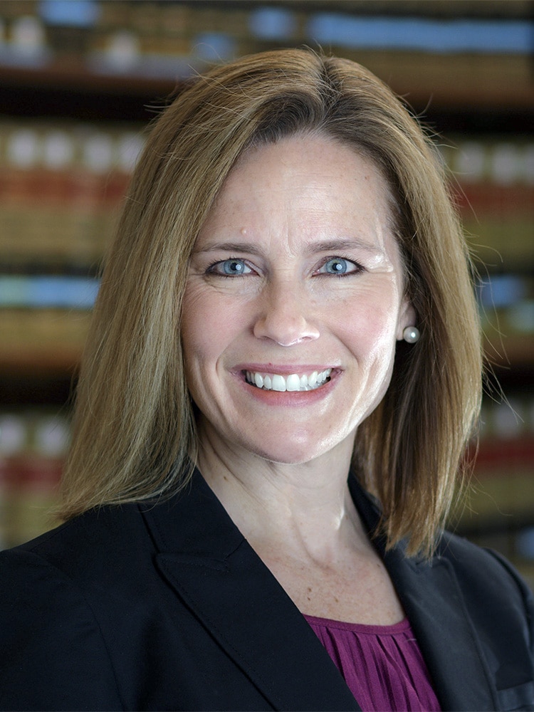 Judge Amy Coney Barrett in 2017.  (University of Notre Dame Law School via AP)
