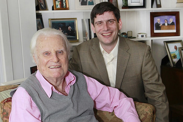 Billy Graham with grandson Will Graham. Photo courtesy of Billy Graham Evangelistic Association