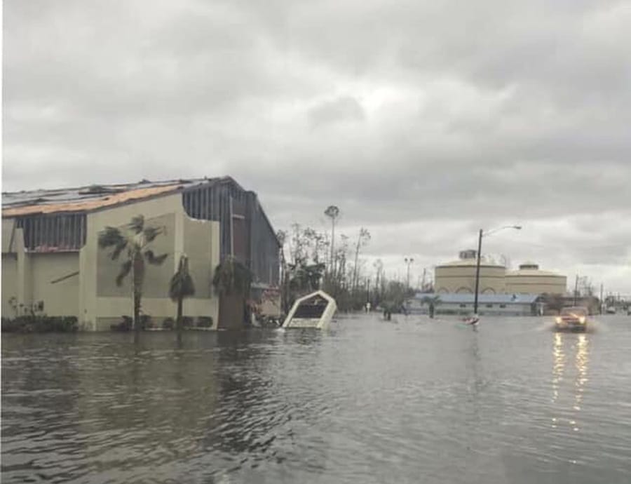 Three to four feet of water flooded First Baptist Church in Lynn Haven, Fla. Photo submitted