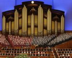 The Mormon Tabernacle Choir of the Church of Jesus Christ of Latter-day Saints performs during the annual church conference in Salt Lake City on April 1, 2017. (AP Photo/Rick Bowmer)