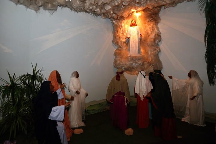 The Ascension display at BibleWalk in Mansfield, Ohio, on Sept. 28, 2018. RNS photo by Paul Vernon