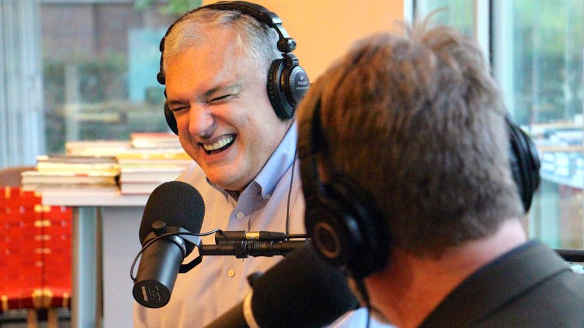 John Fea, left, on the University of Chicago campus on Sept. 24, 2018. RNS photo by Emily McFarlan Miller