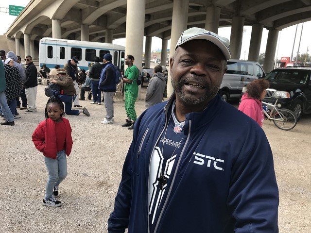 Robert Walker, who has attended Church of the Bridge in Waco, Texas, since 1998, says, “The only reason why I wouldn’t be here is if I was incarcerated.” He has been in and out of prison a few times but finds support in the congregation serving the Central Texas city’s poor and homeless. RNS photo by Bobby Ross Jr.