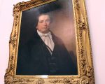 A portrait of James Boyce, the first president of Southern Baptist Theological Seminary, hangs in the president’s office in Louisville, Ky. RNS photo by Adelle M. Banks