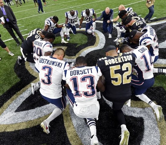 prayer after NFL game