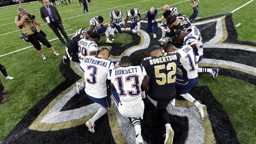 prayer after NFL game