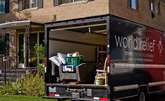 World Relief moving truck