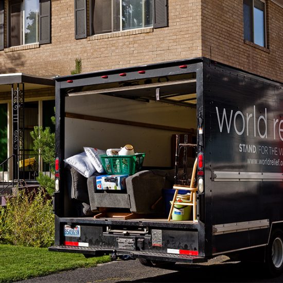 World Relief moving truck
