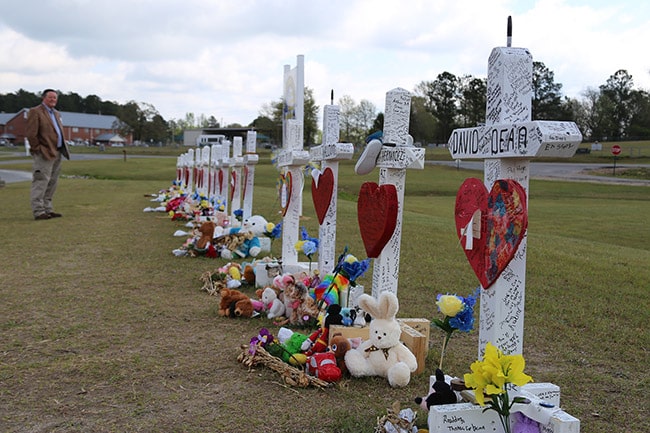 Row of crosses