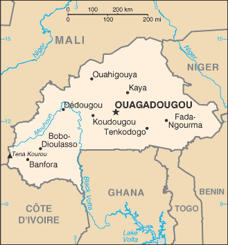 map Burkina Faso