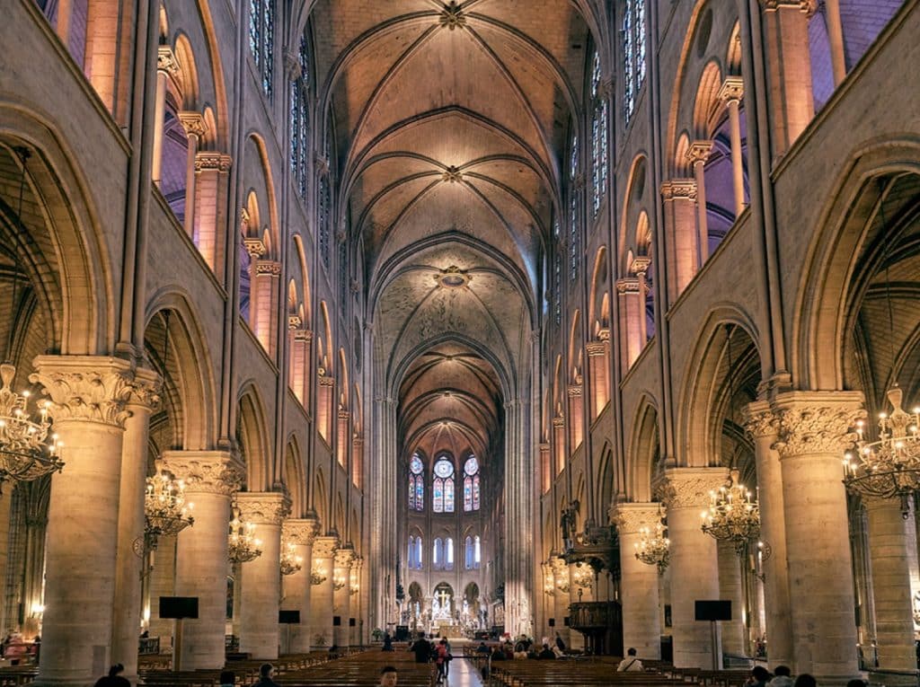 interior of Notre Dame Cathedral