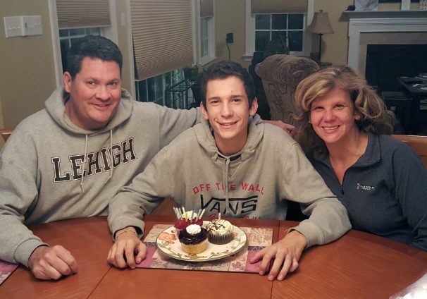 Andy and Tina Plank with their son Sam