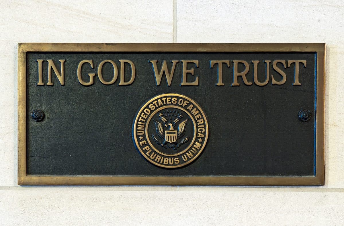 In God We Trust plaque
