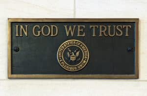 In God We Trust plaque
