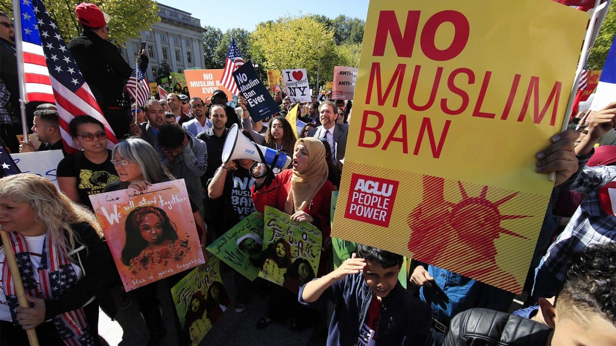 rally against Muslim ban
