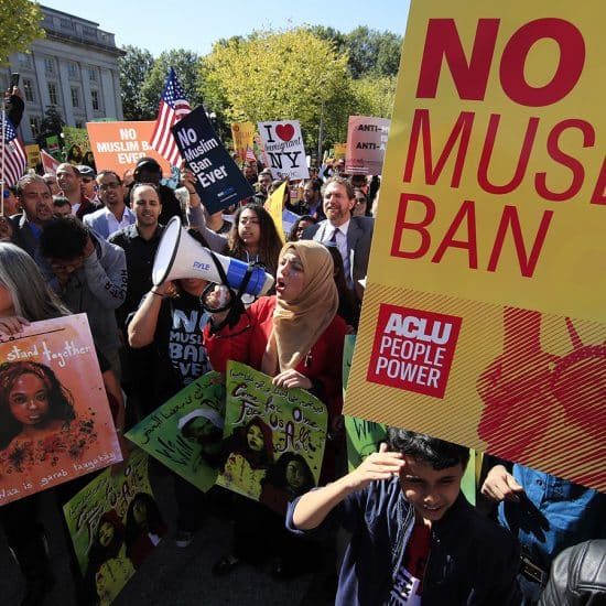 rally against Muslim ban