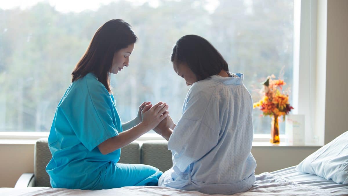 praying with patient