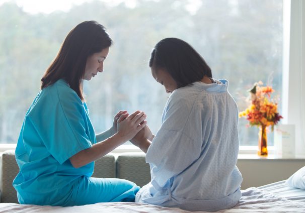 praying with patient