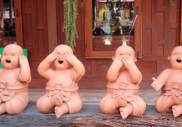 Child buddha garden statues