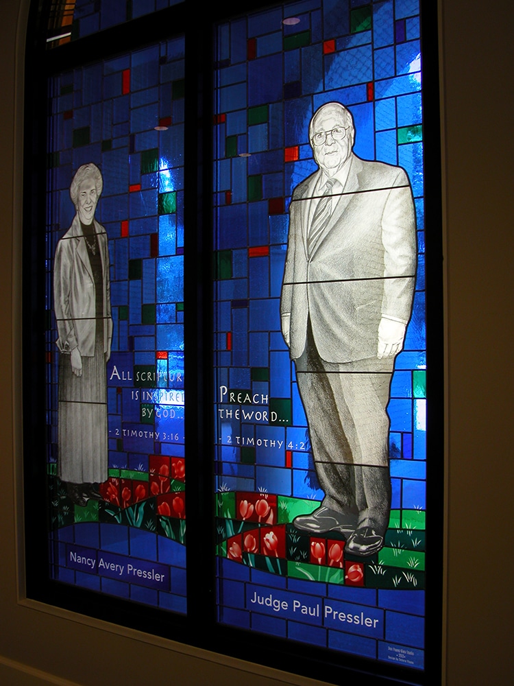 Paul Pressler in stained glass