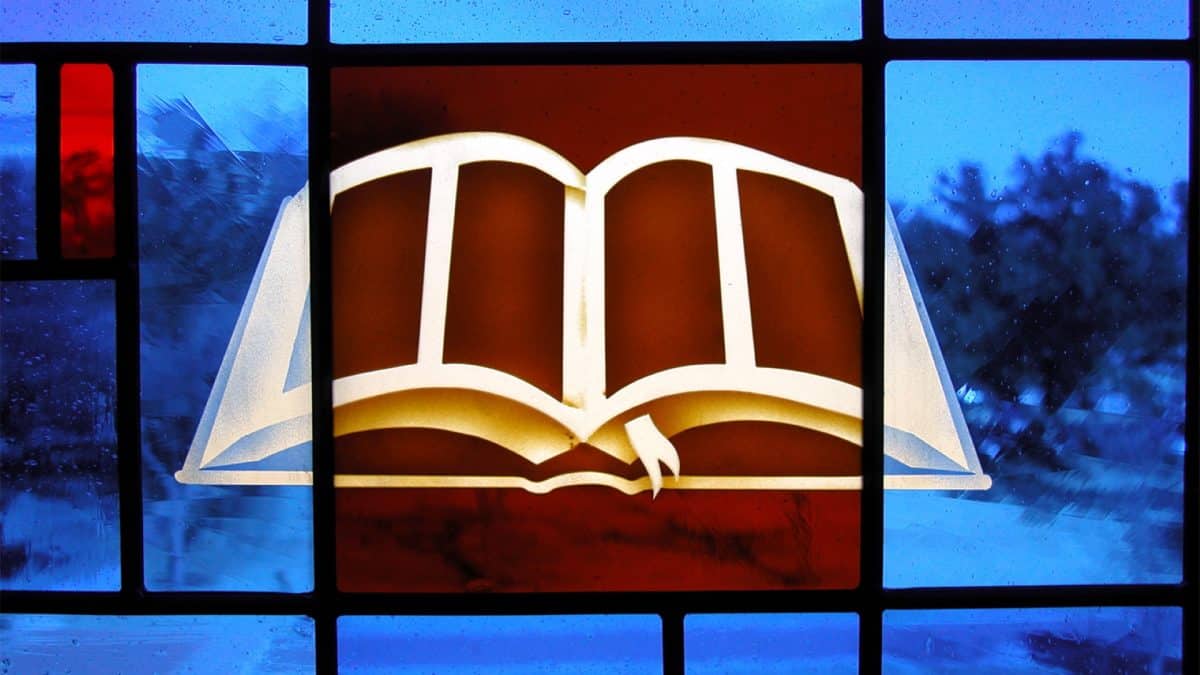 Bible in stained glass