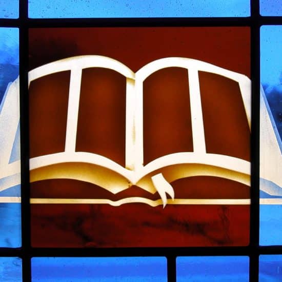 Bible in stained glass
