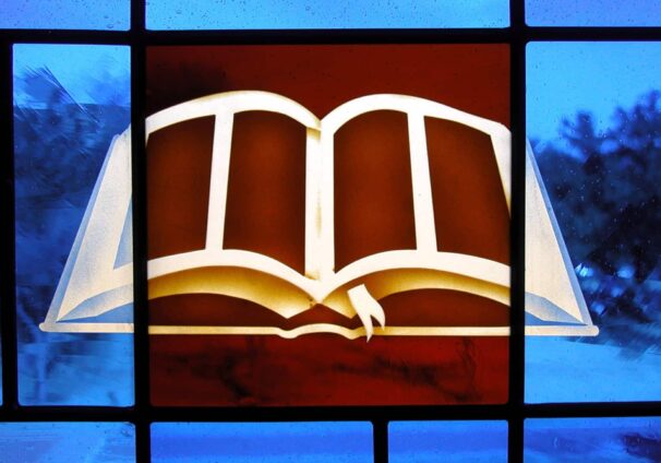 Bible in stained glass