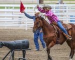 Paisley Kelso riding and roping