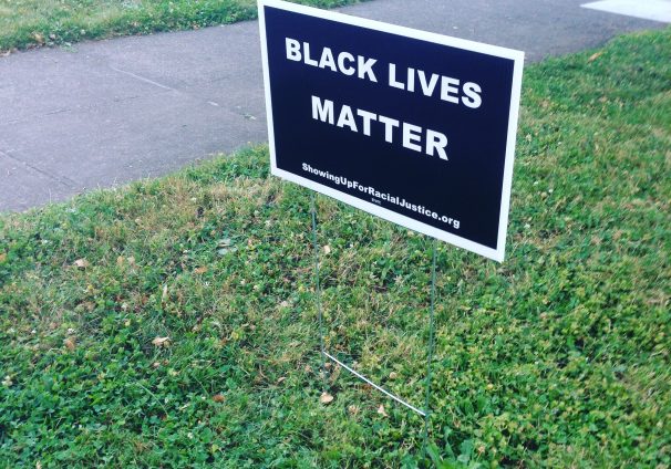 Black Lives Matter yard sign