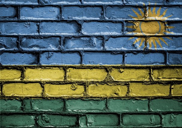 Rwanda flag wall