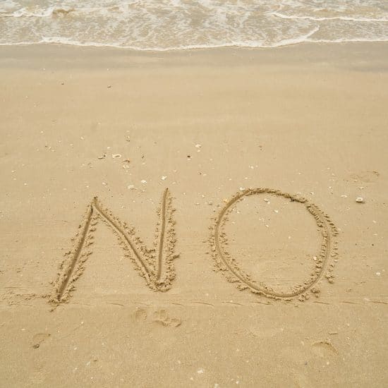 NO on sand