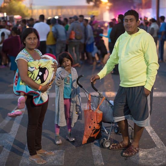 Honduran migrant family