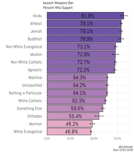 ban assault rifle by religion
