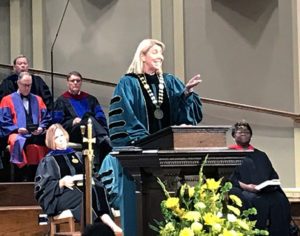 Baylor president Linda Livingstone